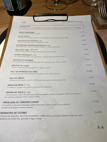 Restaurante Arima - Gastronomía y hostelería