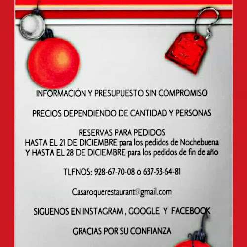 Casa Roque Open Times