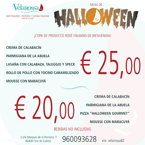 Restaurante Italiano y Pizzería Velarossa82 - Faro de Cullera