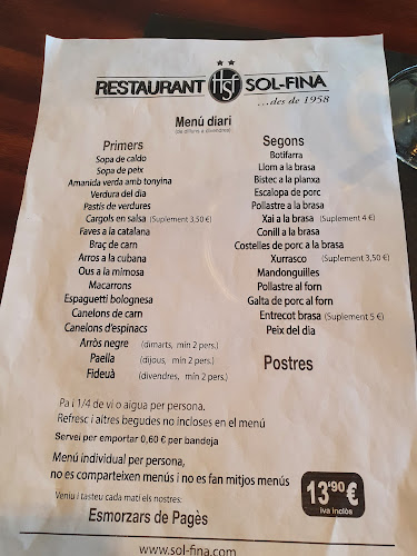 Opinii despre Hostal Solfina în Palafolls - Gastronomía y hostelería