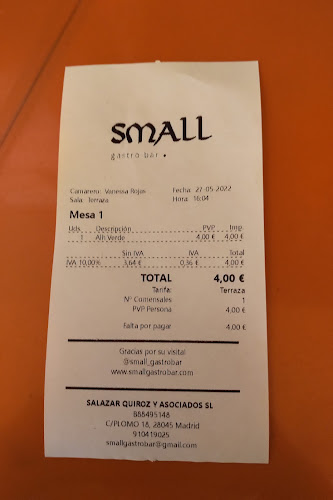 Coffee Small Orinx - Madrid