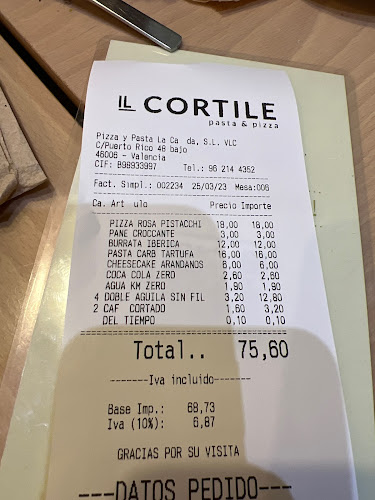 Il Cortile - Valencia Phone number