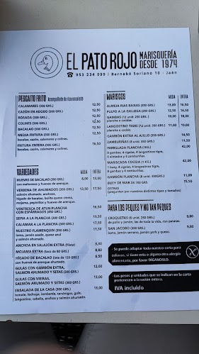 Marisquería El Pato Rojo desde 1974