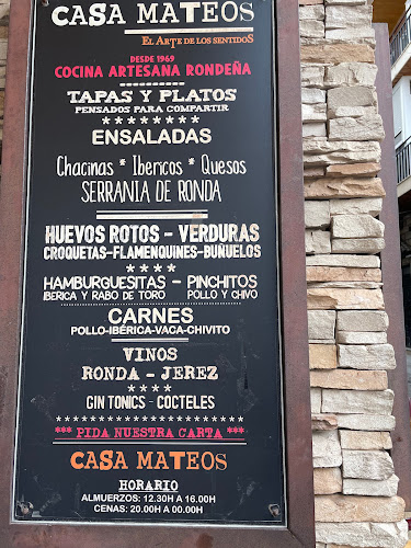 Reviews of Restaurante Casa Mateos in Ronda - Gastronomía y hostelería