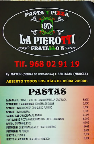 Reviews of La Pierotti Pizzería - Beniajan in Murcia - Gastronomía y hostelería