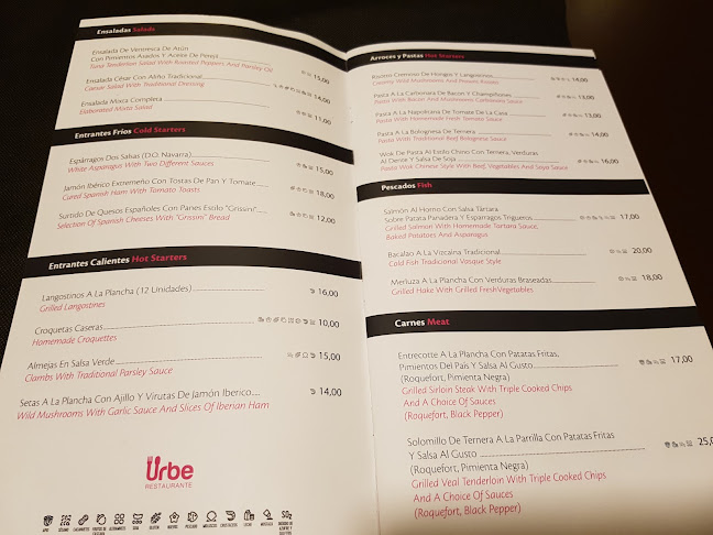 Restaurante Urbe Open Times