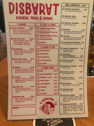 Comments and reviews of Disbarat Menorca - Hamburgueseria en Maó