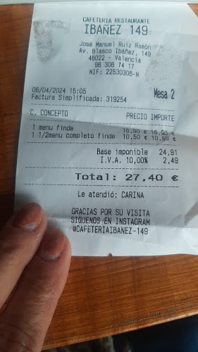Cafetería Ibáñez 149 - Valencia