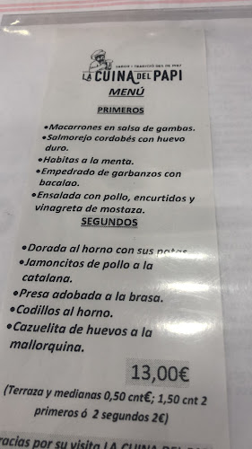 Reviews of LA CUINA DEL PAPI in Barcelona - Gastronomía y hostelería