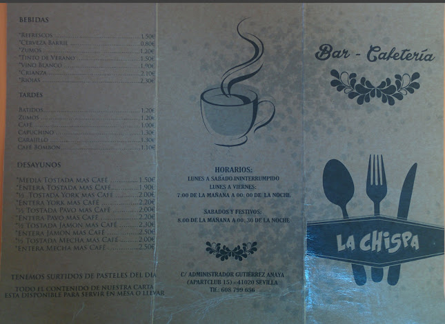 Bar Cafetería La Chispa Phone number