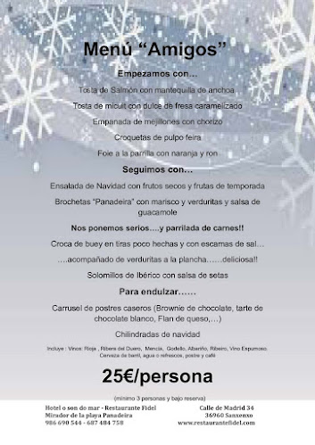 Restaurante Fidel en Sanxenxo - Gastronomía y hostelería