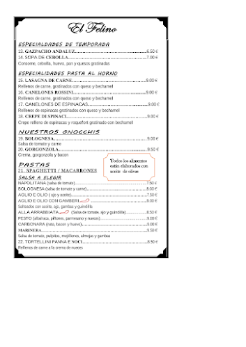El Felino - Restaurante italiano en Barcelona - Gastronomía y hostelería
