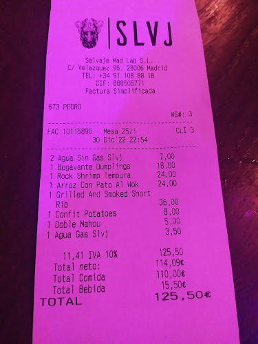 Reviews of SLVJ Madrid Velazquez in Madrid - Gastronomía y hostelería