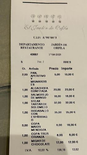 Opinii despre El Jardín de Orfila by Mario Sandoval în Madrid - Gastronomía y hostelería