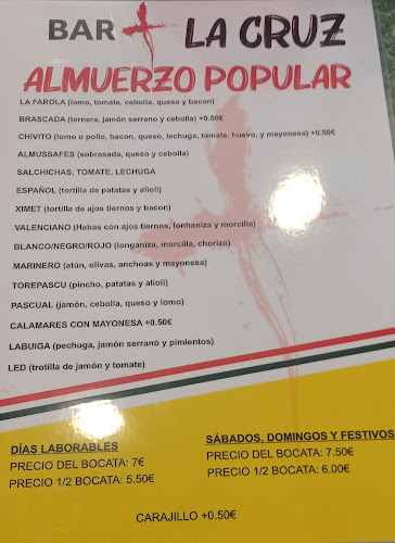 Opinii despre Cafeteria La Cruz Superbocatas în Valencia - Gastronomía y hostelería