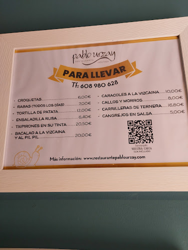 Opinii despre Restaurante Pablo Urzay în Getxo - Gastronomía y hostelería