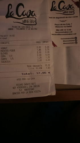 La Cava wine bar - Gastronomía y hostelería