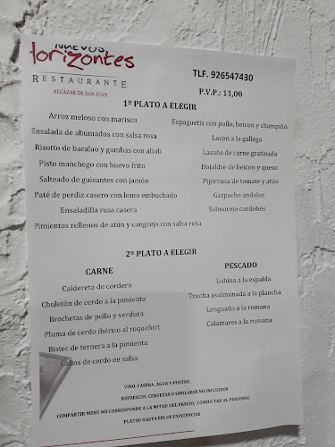 Restaurante Nuevos Horizontes Alcázar de San Juan Phone number