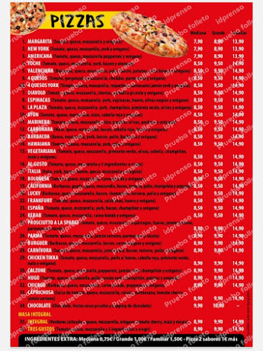 La plaza pizzeria manises Phone number