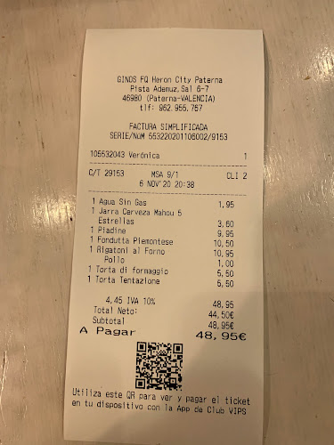 Ginos - Gastronomía y hostelería