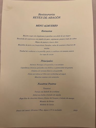 Restaurante Reyes de Aragón - Gastronomía y hostelería
