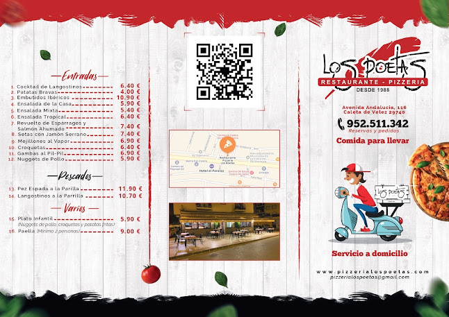 Opinii despre Restaurante Pizzería Los Poetas în Caleta de Vélez - Gastronomía y hostelería