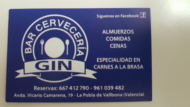 Bar Cerveceria Gin - La Pobla de Vallbona