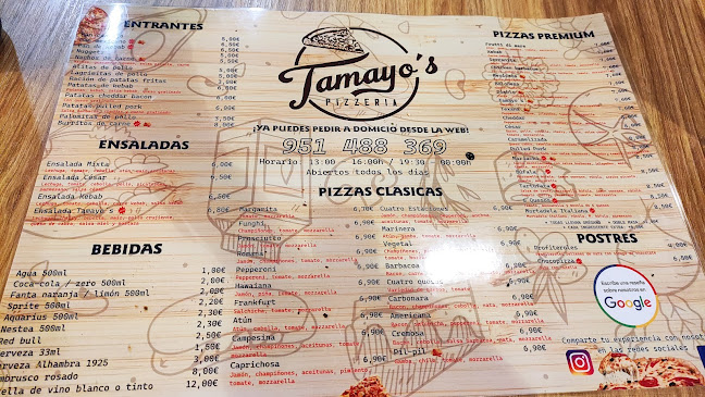 Opinii despre Tamayo's Pizzeria Fuengirola în Fuengirola - Gastronomía y hostelería