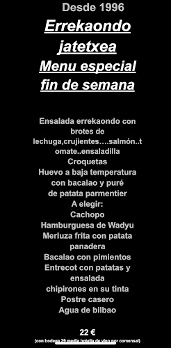 Restaurante Errekaondo - Bilbao