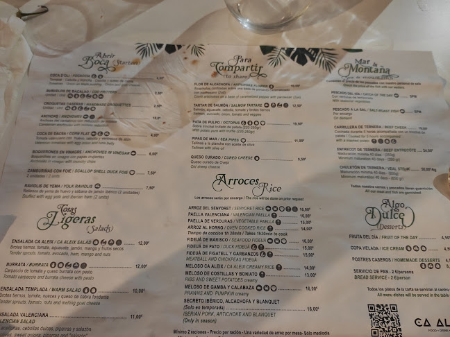 Restaurante Ca Aleix - Gastronomía y hostelería