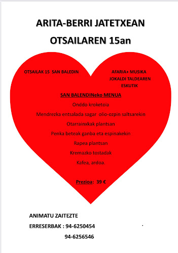 Arita Berri Jatetxea - Gastronomía y hostelería