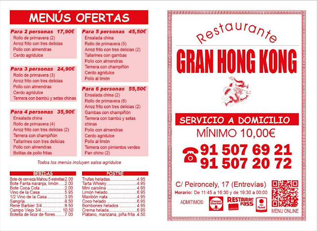 Reviews of GRAN HONG KONG in Madrid - Gastronomía y hostelería