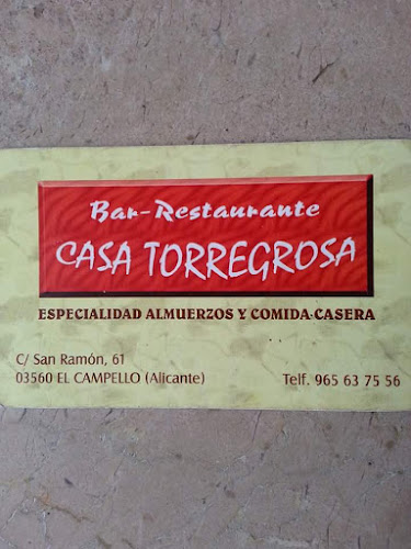 Restaurante Casa Torregrosa - Gastronomía y hostelería