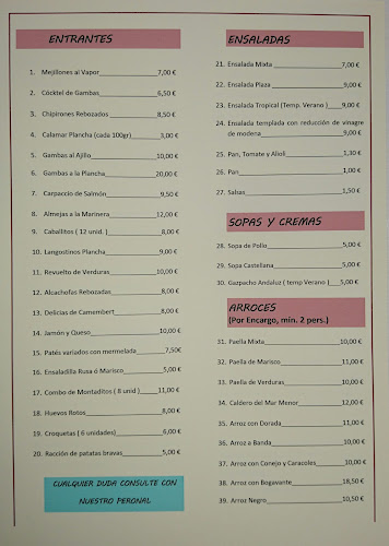 Comments and reviews of RESTAURANTE PIZZERÍA ARROCERÍA PLAZA