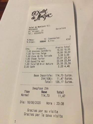 Comments and reviews of El Xalet de Montjuïc