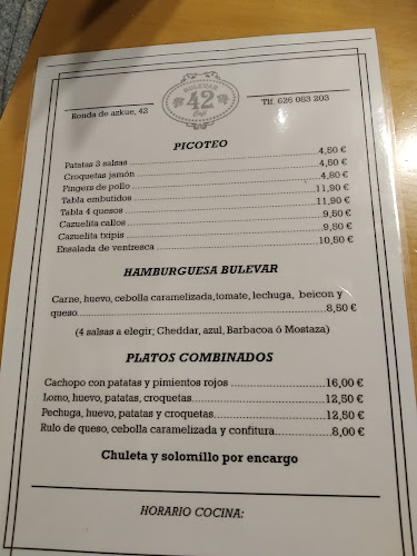 Bulevar 42 Café. Nueva gerencia 2024