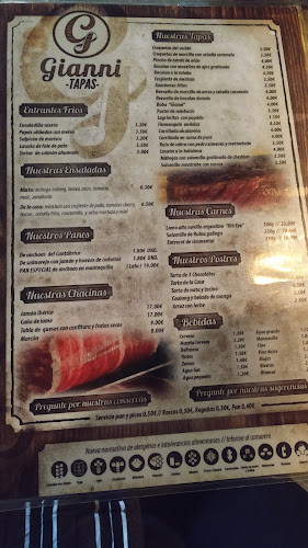 Restaurante Gianni Tapas Open Times