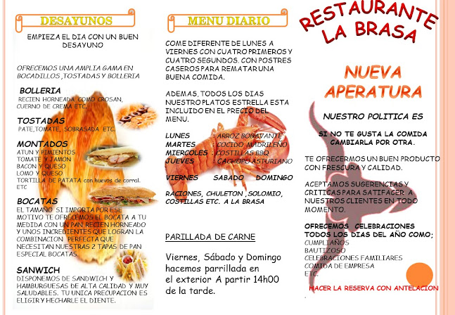 Restaurante la brasa - Gastronomía y hostelería