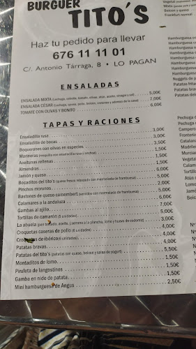 Reviews of Burguer Tito's in San Pedro del Pinatar - Gastronomía y hostelería