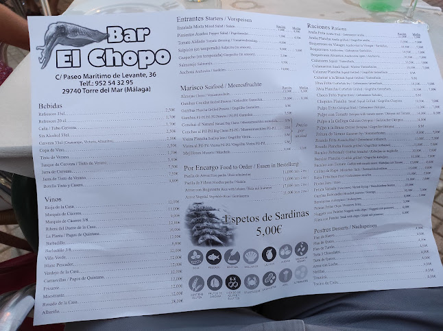 Opinii despre Bar El Chopo în Torre del Mar - Gastronomía y hostelería