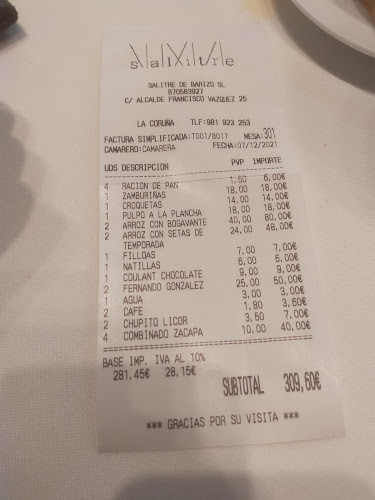 Restaurante Salitre Open Times