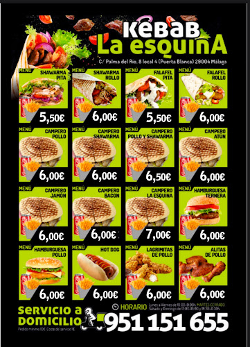 Reviews of Kebab La Esquina in Málaga - Gastronomía y hostelería
