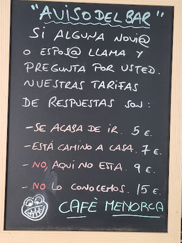 Opinii despre Café Menorca în Mahón - Gastronomía y hostelería