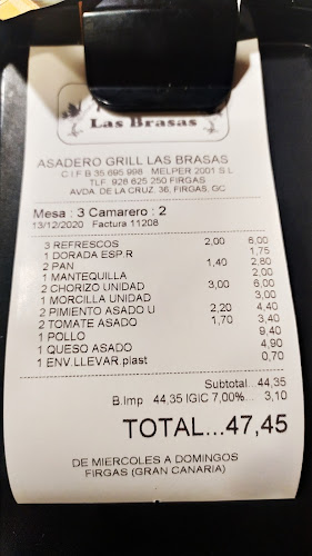 Opinii despre Restaurante Asadero Las Brasas-Los Pollitos în Firgas - Gastronomía y hostelería