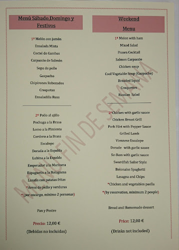 RESTAURANTE PIZZERÍA ARROCERÍA PLAZA Open Times