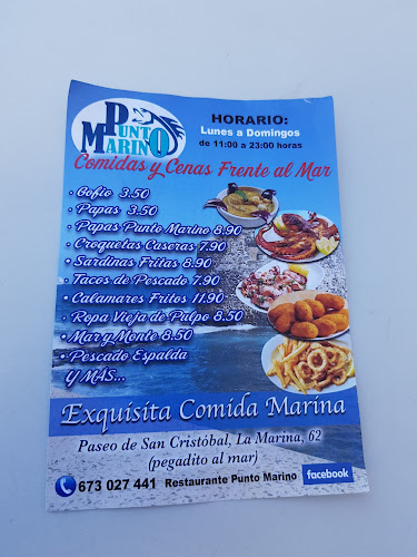 https://www.facebook.com/Restaurante-Punto-Marino-190032395218403/?__tn__=,dkC-R-R&eid=ARCajRngQ-rBiMlzGaeIm89lPb4FvrU7YTGorDC2CPjtITiqnNZ8VzHG2IOgDEur-oyn40UzDeIEQLW7&hc_ref=ARRbw3qNxiA74EKvtkaS-8BFdemZsODJUMrqHiPqLf0a8gxkHdvYt7URrvnxHK3tCv4&fref=tag