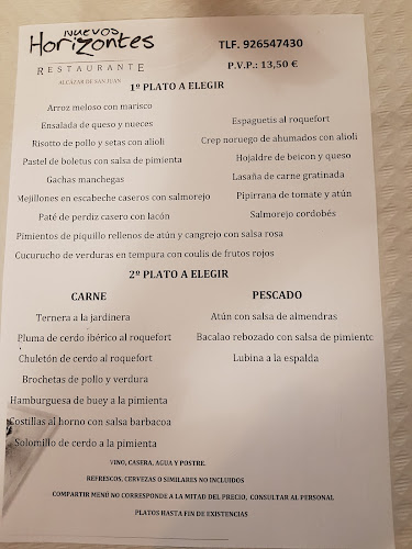 Reviews of Restaurante Nuevos Horizontes Alcázar de San Juan in Alcázar de San Juan - Gastronomía y hostelería