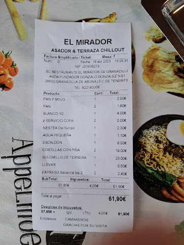 El Mirador Asador & Terraza Chill Out - Gastronomía y hostelería