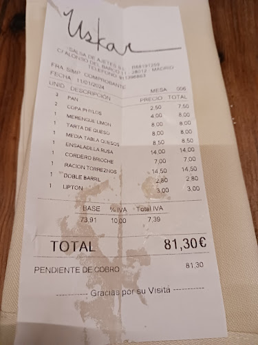Comentarii opinii despre Restaurante Uskar