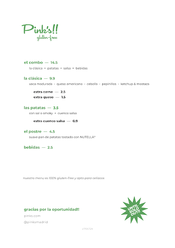 Pink's!! 100% - Gluten free